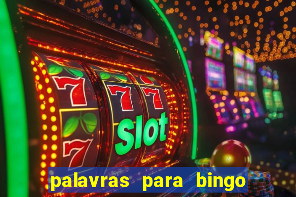 palavras para bingo cha de bebe